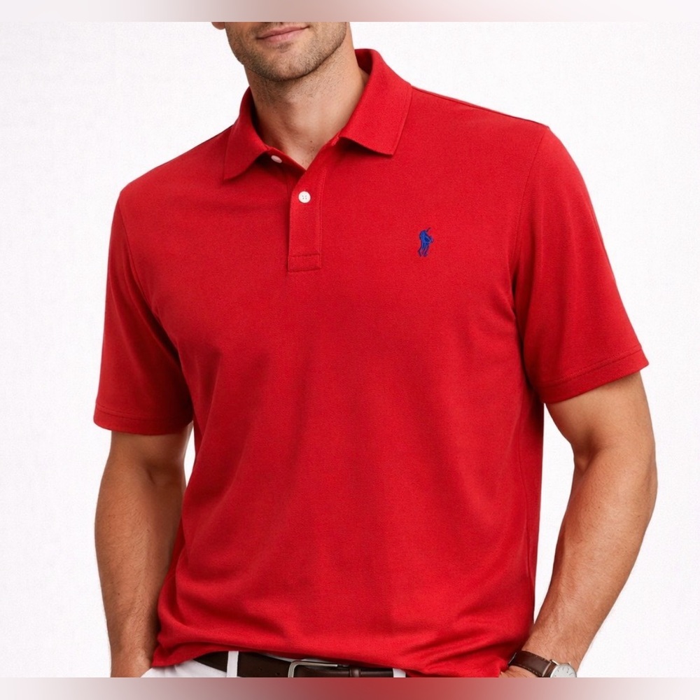-Payne Stewart Red Polo Golf Short Sleeve Shirt Men's Size XL